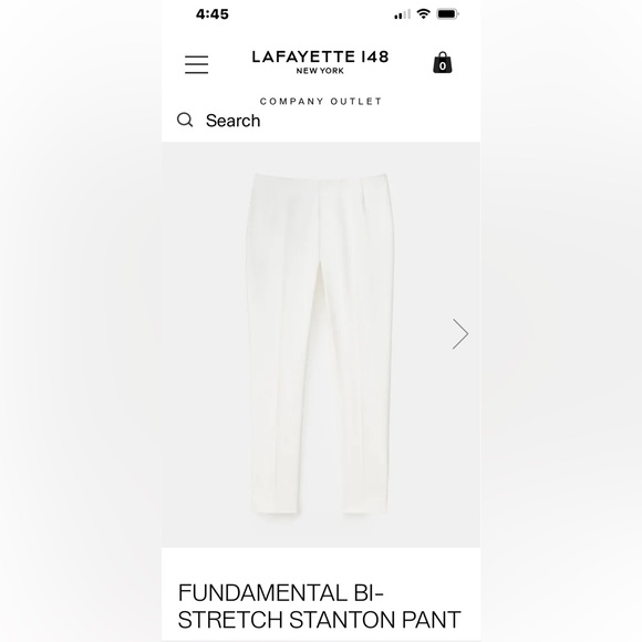 NWOT Lafayette 148 Fundamental Bi-Stretch Stanton Pant - Picture 7 of 12